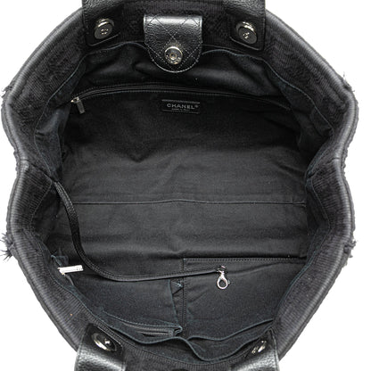 Black Chanel Medium Double Face Deauville Satchel