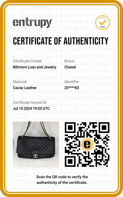 Chanel 2018 Calfskin Quilted XXL Travel Flap Bag Black