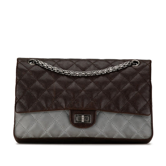 Chanel Quilted Double Flap Bicolor Chain Shoulder Bag
