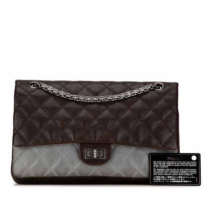 Chanel Quilted Double Flap Bicolor Chain Shoulder Bag