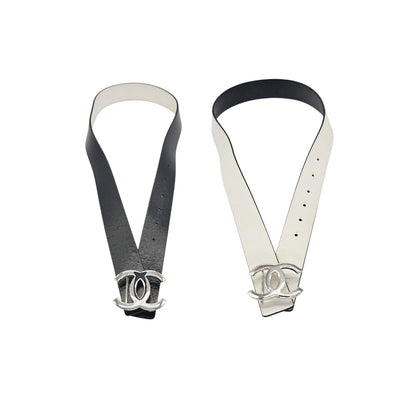 Chanel 2021 Reversible Leather Belt Size M