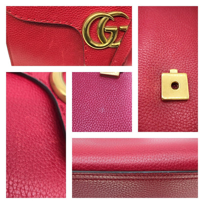 Gucci Calfskin Small GG Marmont Top Handle Bag