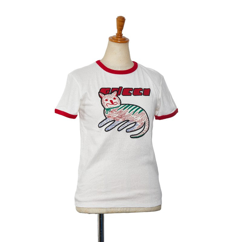 Gucci Cat Cat  Lingerie  y Size 12 White Multicolor Cotton Linen  Gucci