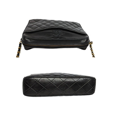 Chanel Vintage Quilted Lambskin CC Camera Tassel Bag