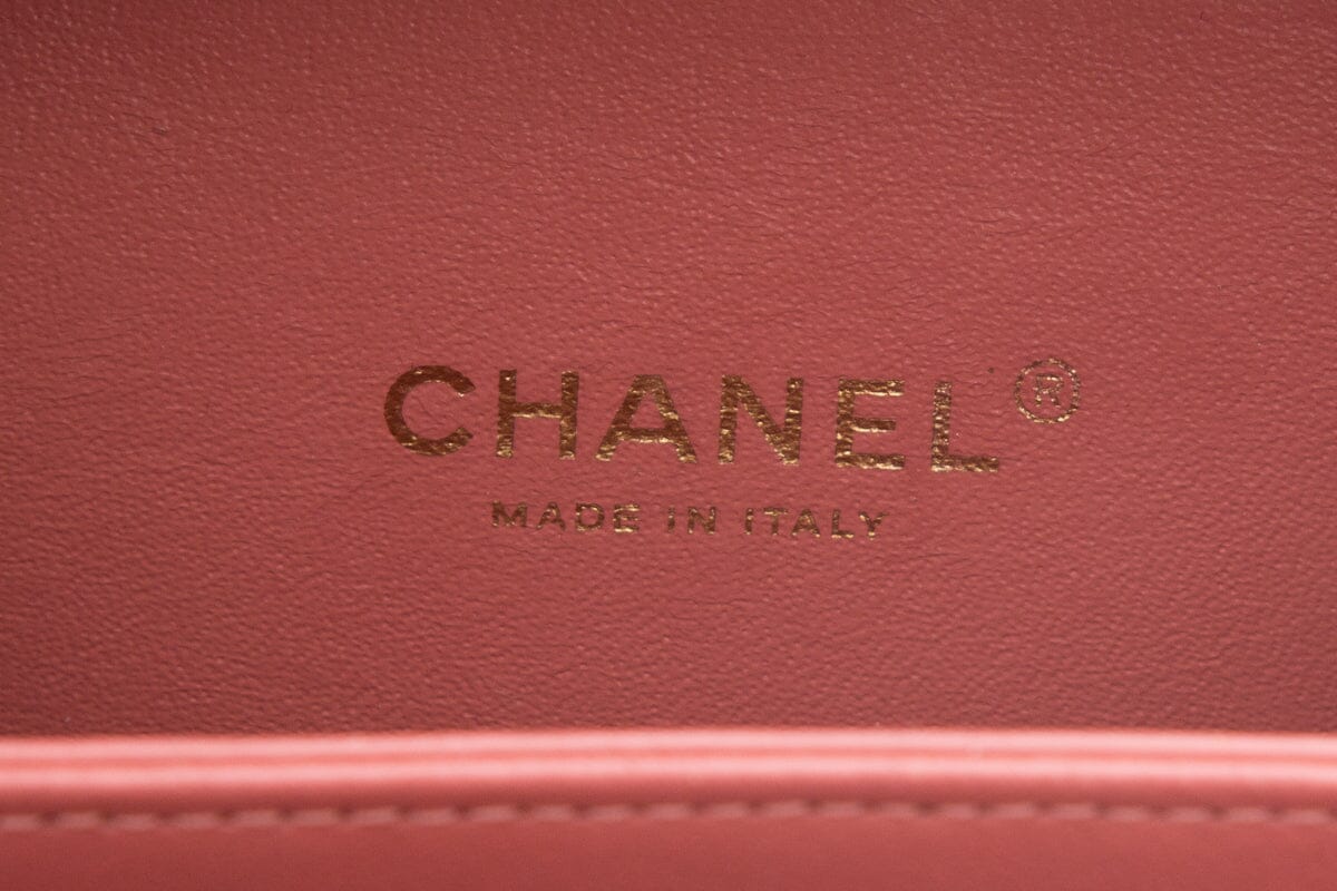 Chanel Vanity Case 2way Calfskin Leather Pink Shoulder Handbag