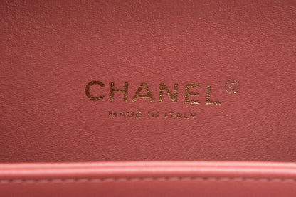 Chanel Vanity Case 2way Calfskin Leather Pink Shoulder Handbag