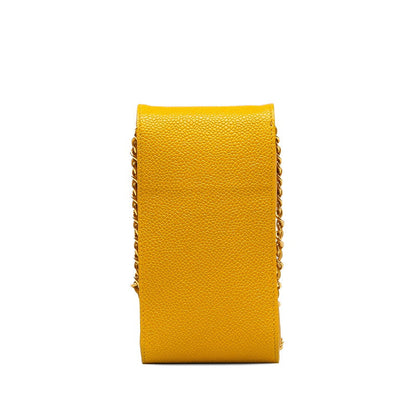 Chanel Caviar Skin Mini Pochette Crossbody Bag Yellow