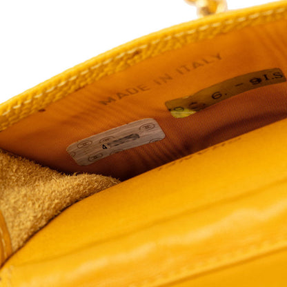 Chanel Caviar Skin Mini Pochette Crossbody Bag Yellow