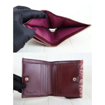 Fair ( Rank B )  Dior Trotter Trifold Wallet RedH24112503