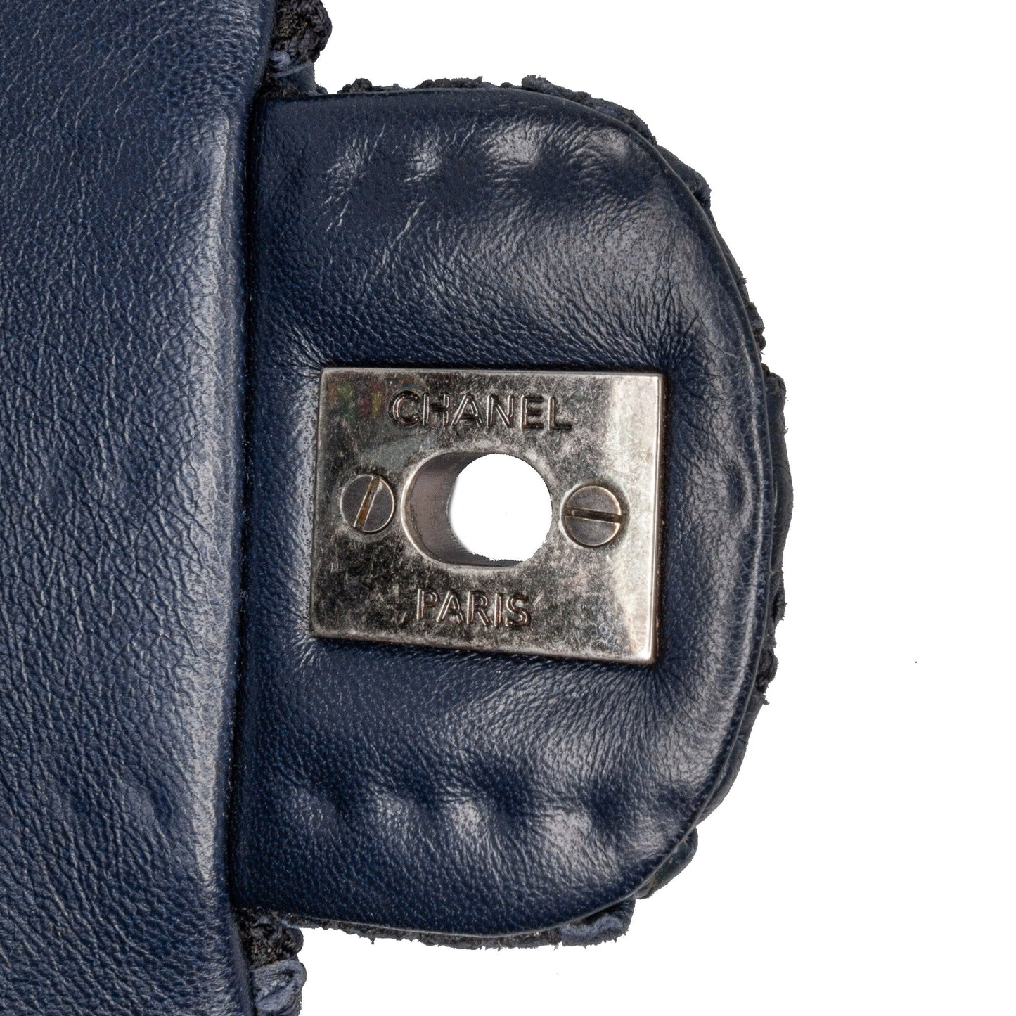 Blue Chanel Paris Seoul Mini Crochet Lambskin Single Flap Crossbody Bag