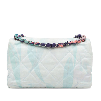 Blue Chanel Quilted Jungle Jeans Flap Shoulder Bag