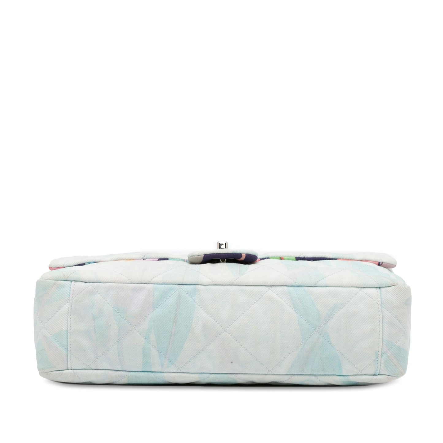 Blue Chanel Quilted Jungle Jeans Flap Shoulder Bag