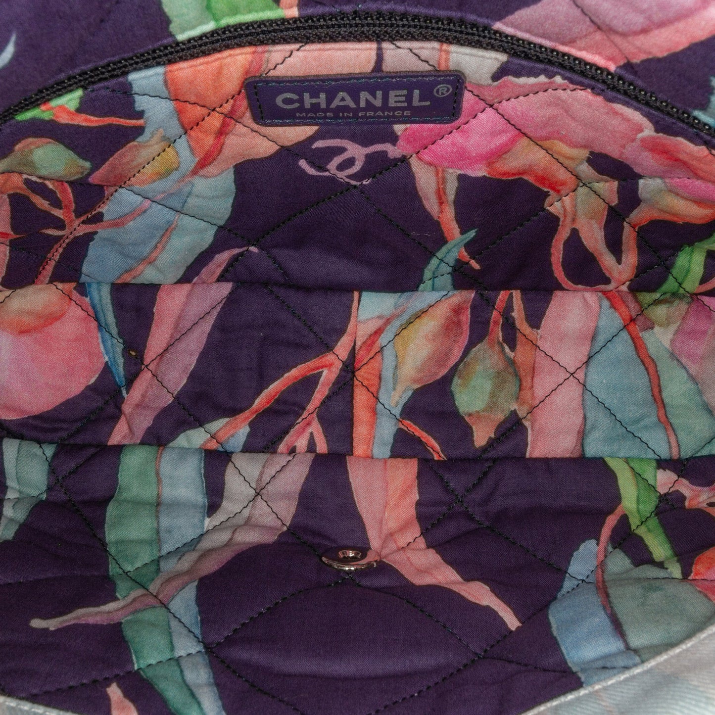 Blue Chanel Quilted Jungle Jeans Flap Shoulder Bag