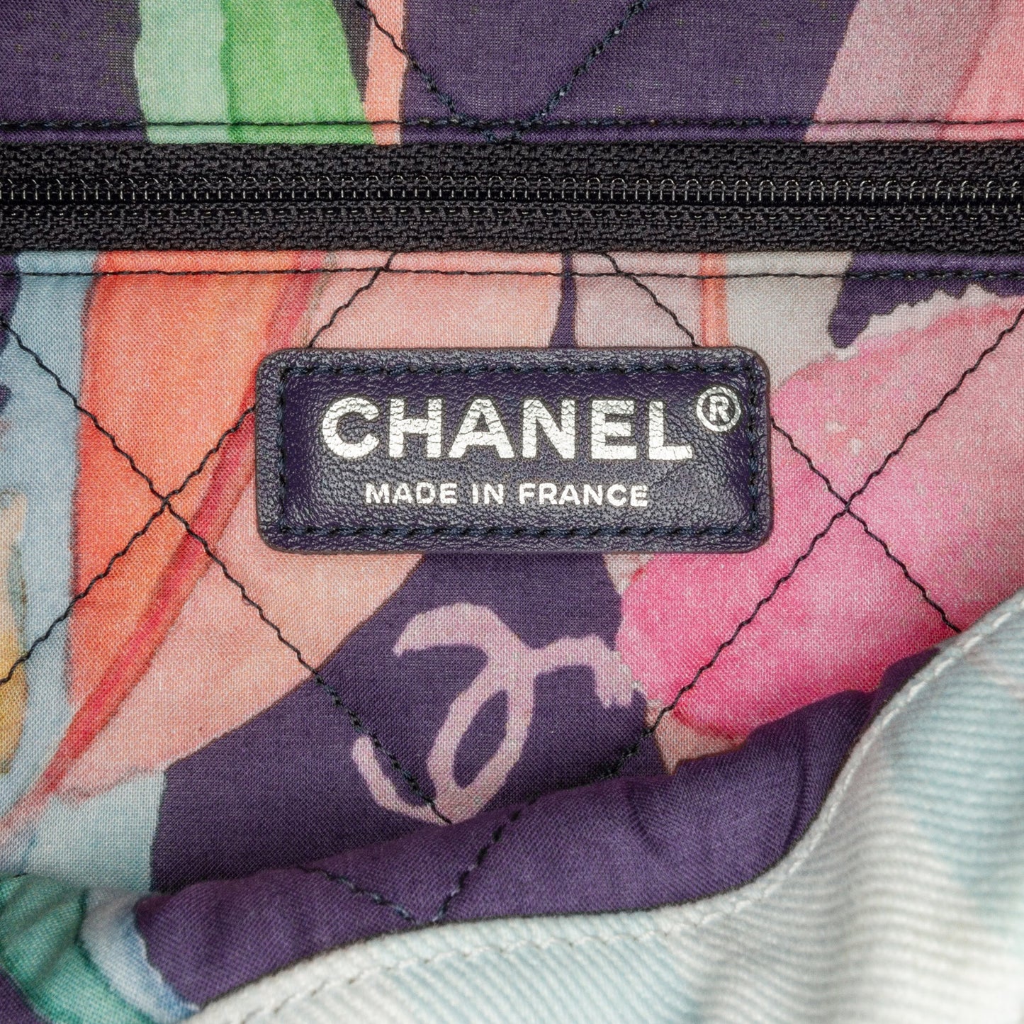 Blue Chanel Quilted Jungle Jeans Flap Shoulder Bag