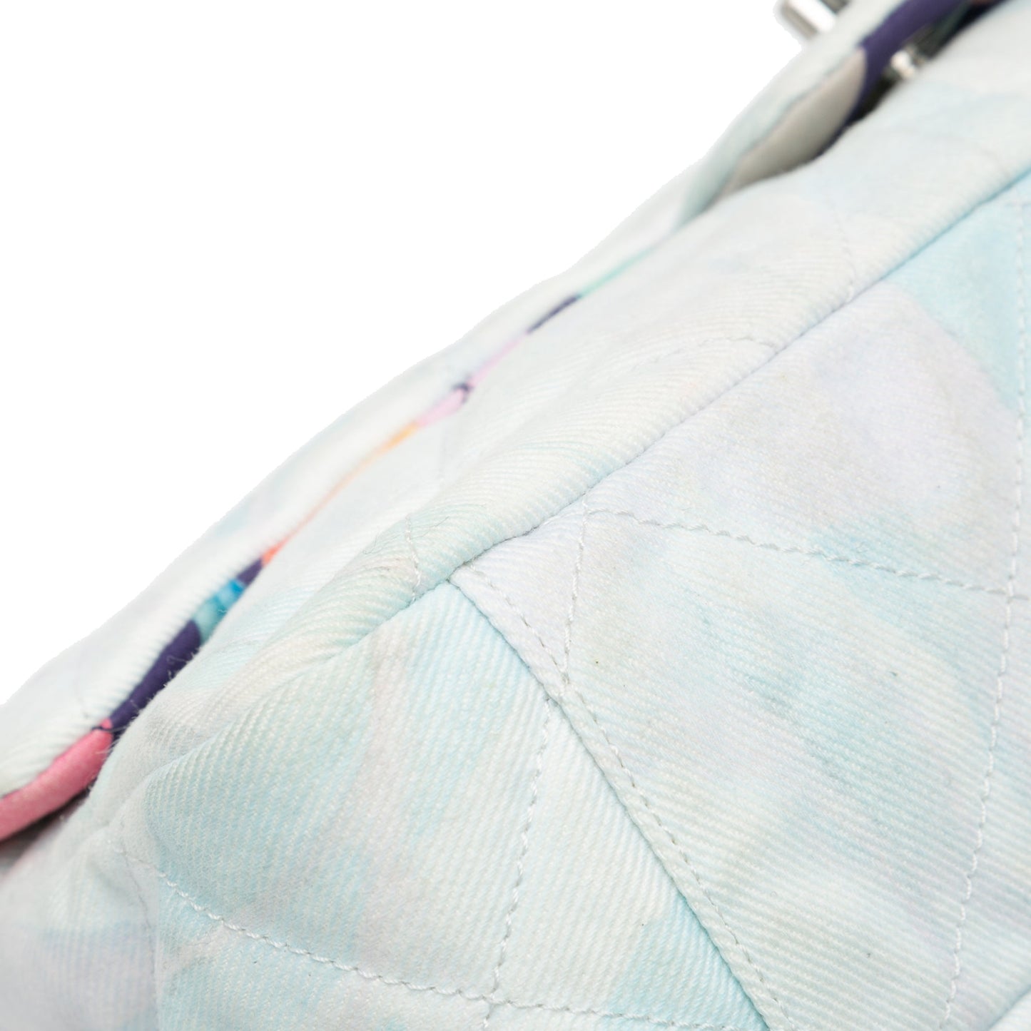 Blue Chanel Quilted Jungle Jeans Flap Shoulder Bag