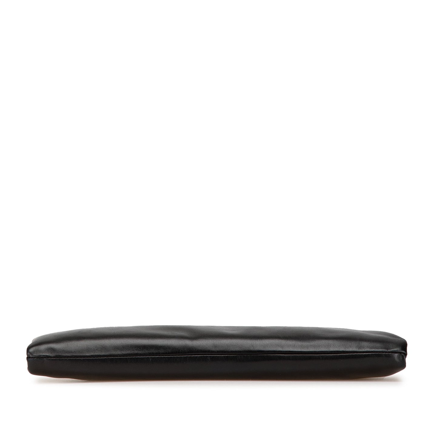 Black Chanel Lambskin Bow Long Clutch