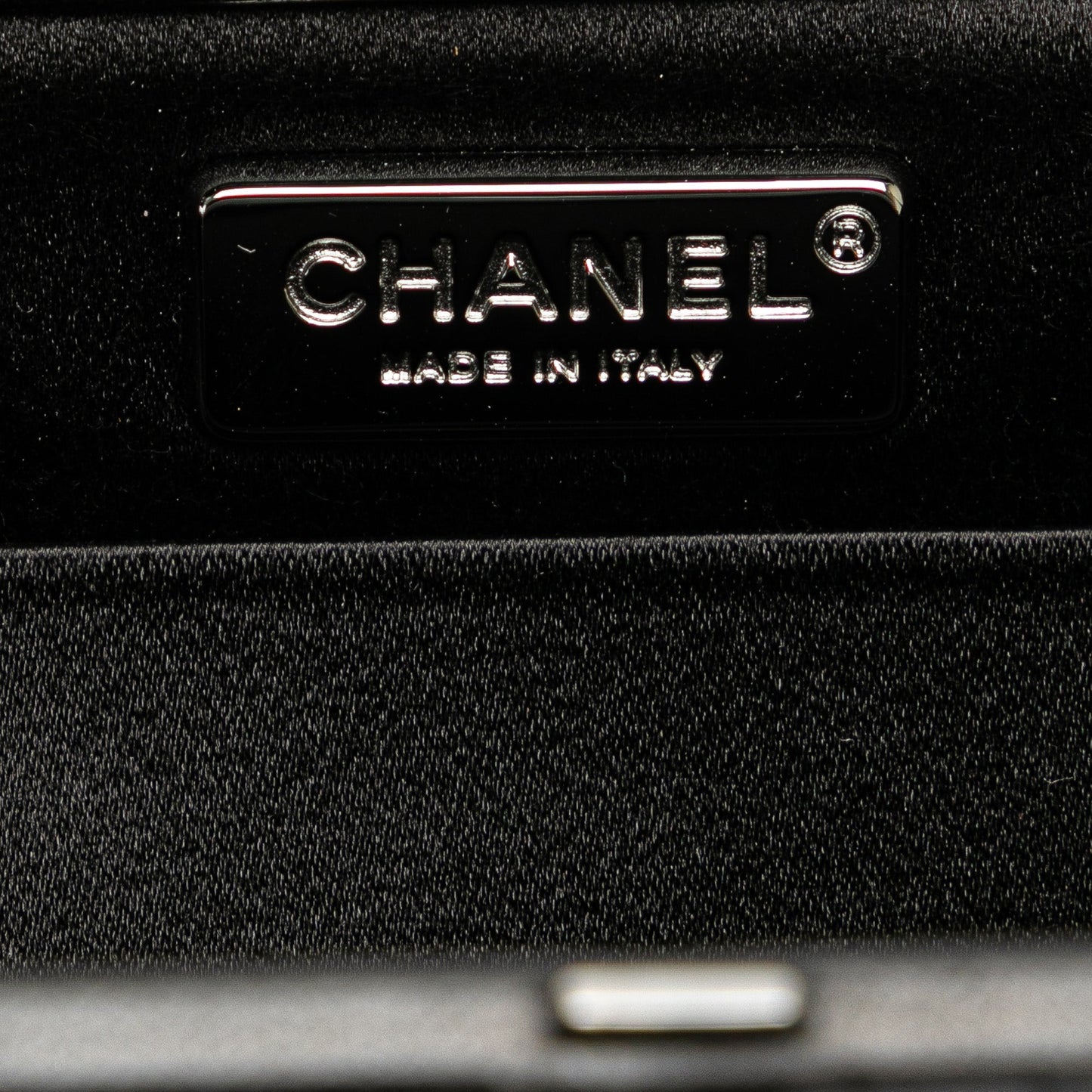 Black Chanel Lambskin Bow Long Clutch
