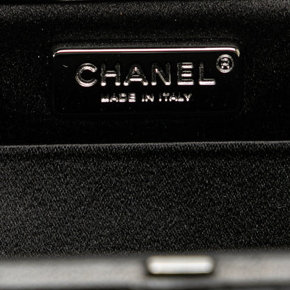 Black Chanel Lambskin Bow Long Clutch