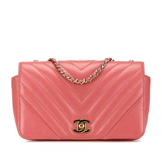 Chanel Sac Mini Chevron Calfskin Statement Flap