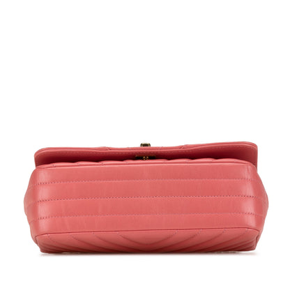 Chanel Sac Mini Chevron Calfskin Statement Flap