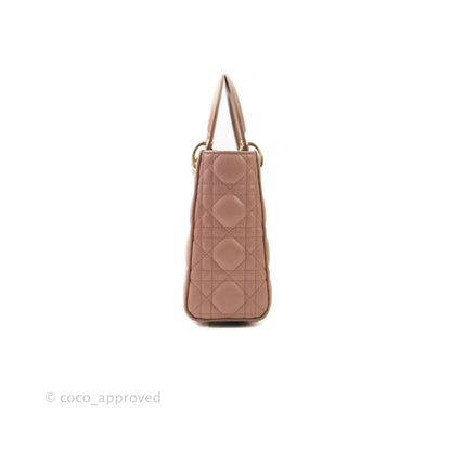 Christian Dior Lambskin My ABCDior Lady Dior Dark Beige Gold Hardware