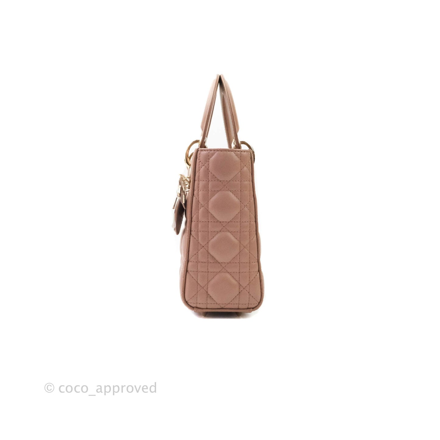 Christian Dior Lambskin My ABCDior Lady Dior Dark Beige Gold Hardware