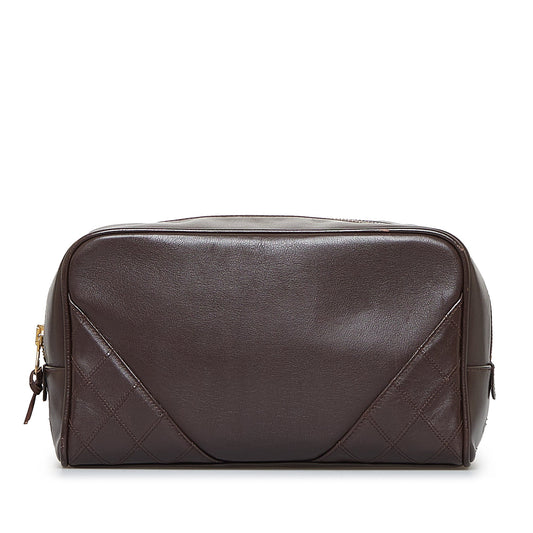 Brown Chanel Leather Pouch