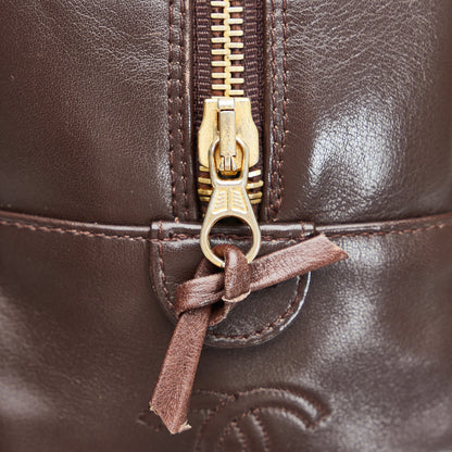 Brown Chanel Leather Pouch