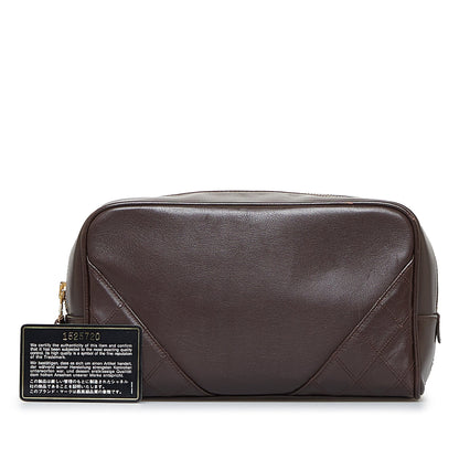 Brown Chanel Leather Pouch
