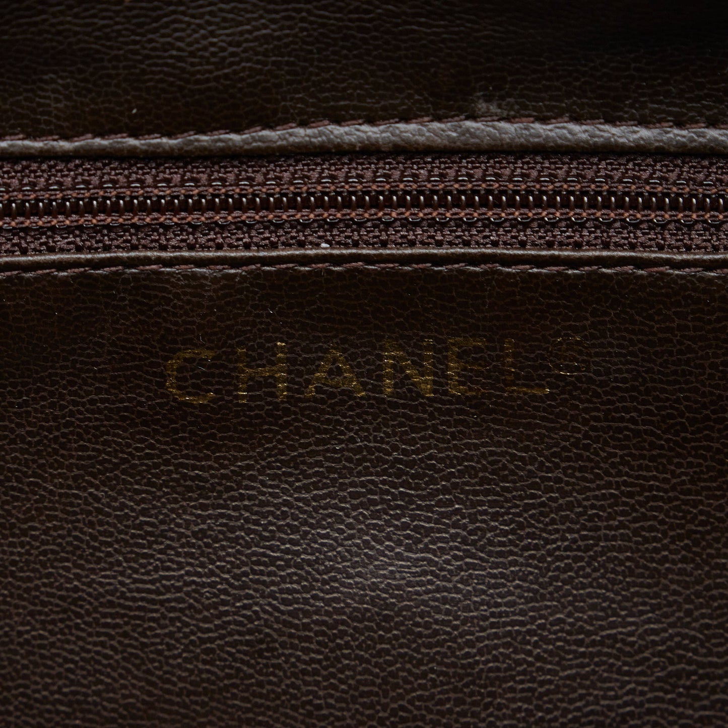 Brown Chanel Leather Pouch