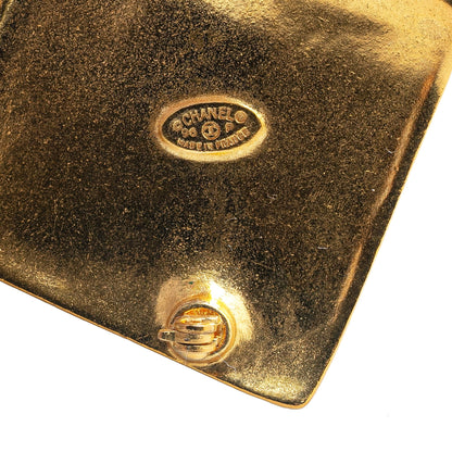 Gold Chanel Gold Plated CC Diamond Brooch