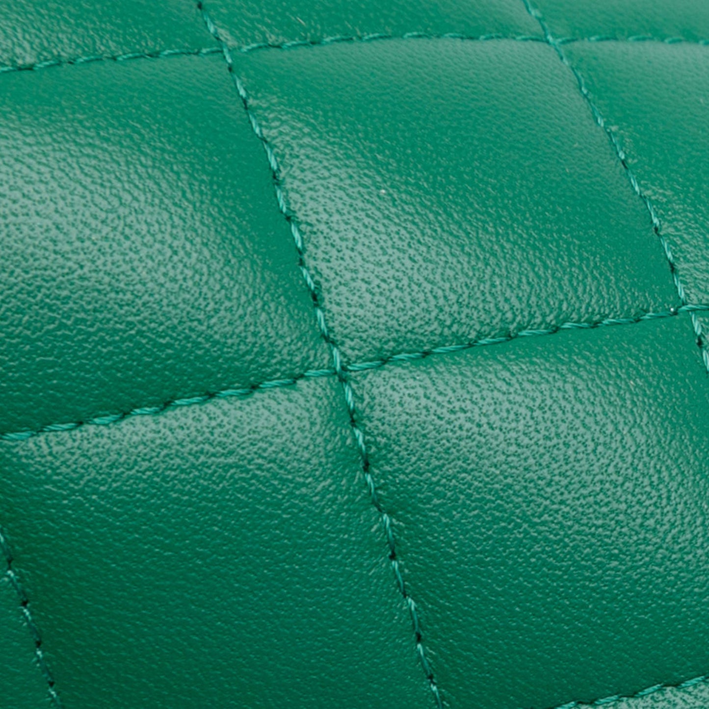 Green Chanel Quilted Lambskin Afternoon Tea Vanity Case with Chain Satchel