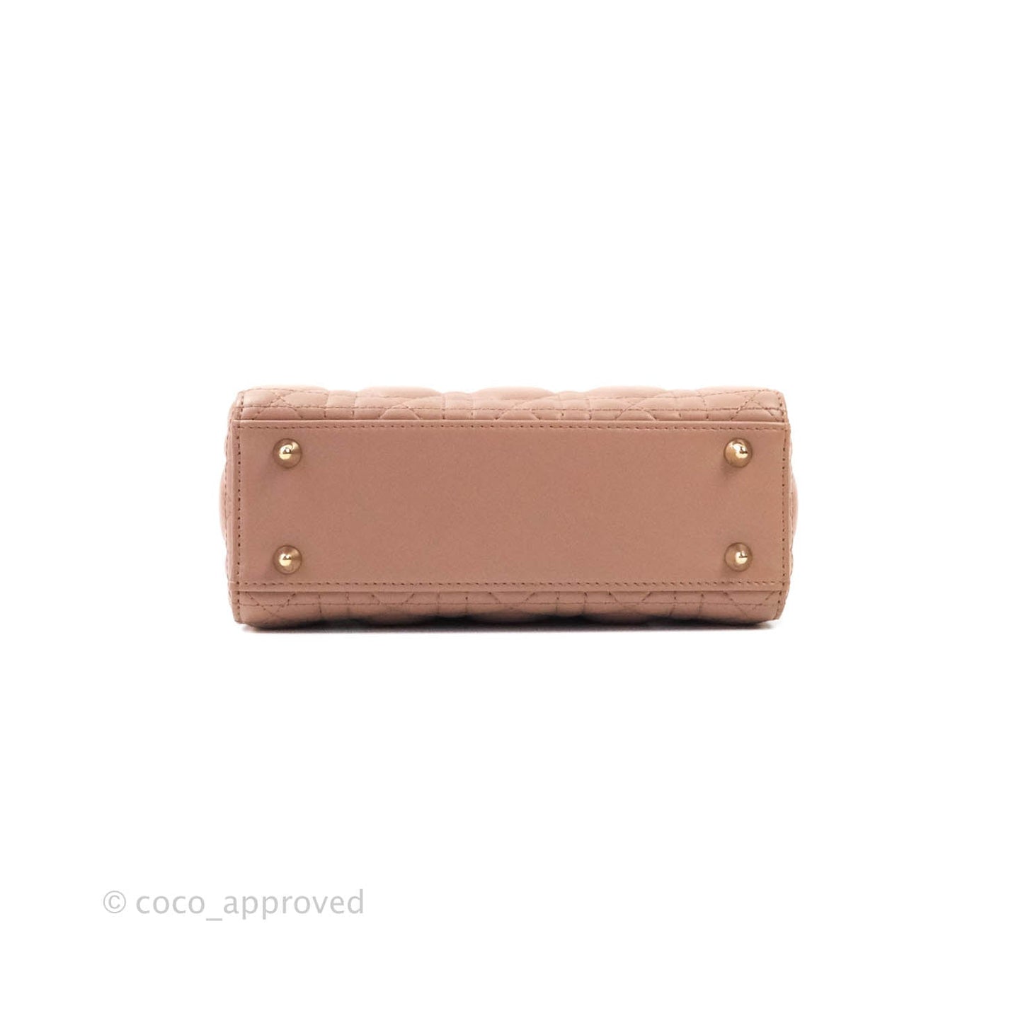 Christian Dior Lambskin My ABCDior Lady Dior Dark Beige Gold Hardware