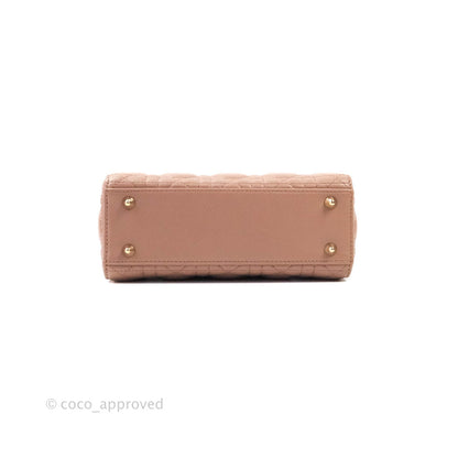 Christian Dior Lambskin My ABCDior Lady Dior Dark Beige Gold Hardware
