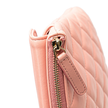 Chanel Sac Medium Quilted Lambskin Flap O Case Clutch