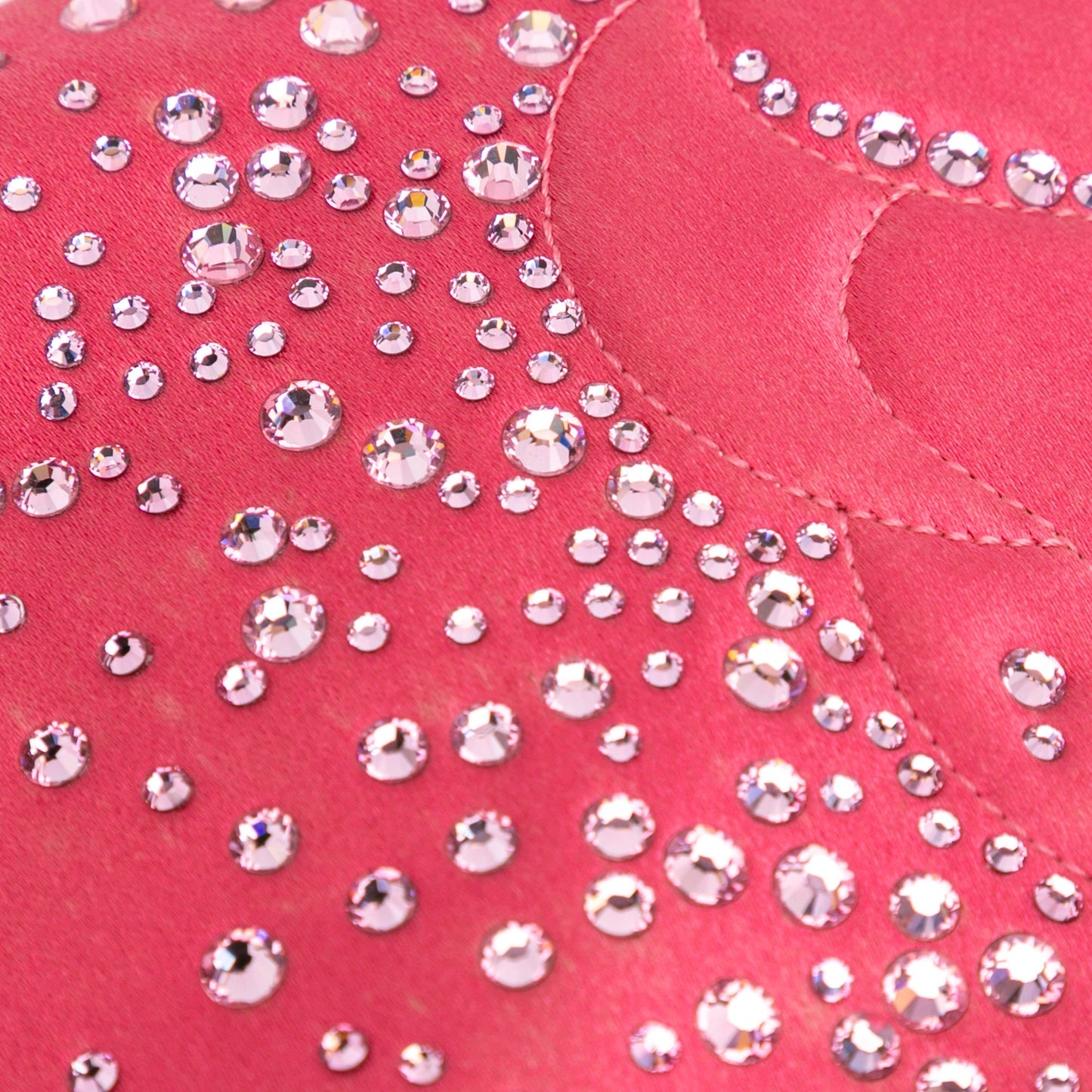 Chanel Sac Satin Diamante Camellia Clutch with Chain