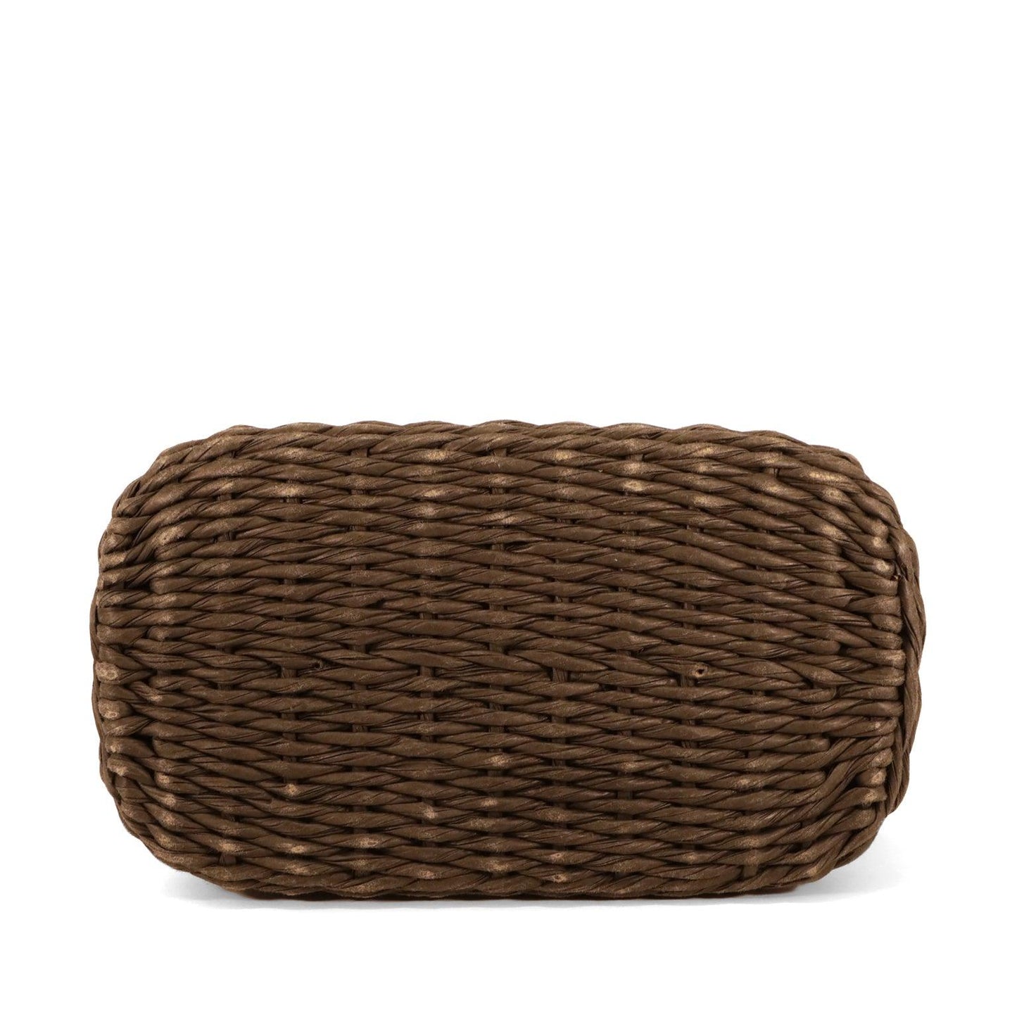 Chanel Black and Gold Wicker Basket Bag