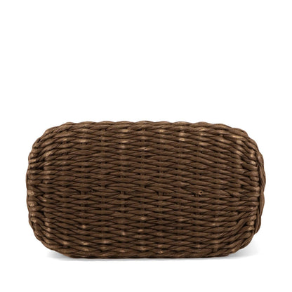 Chanel Black and Gold Wicker Basket Bag