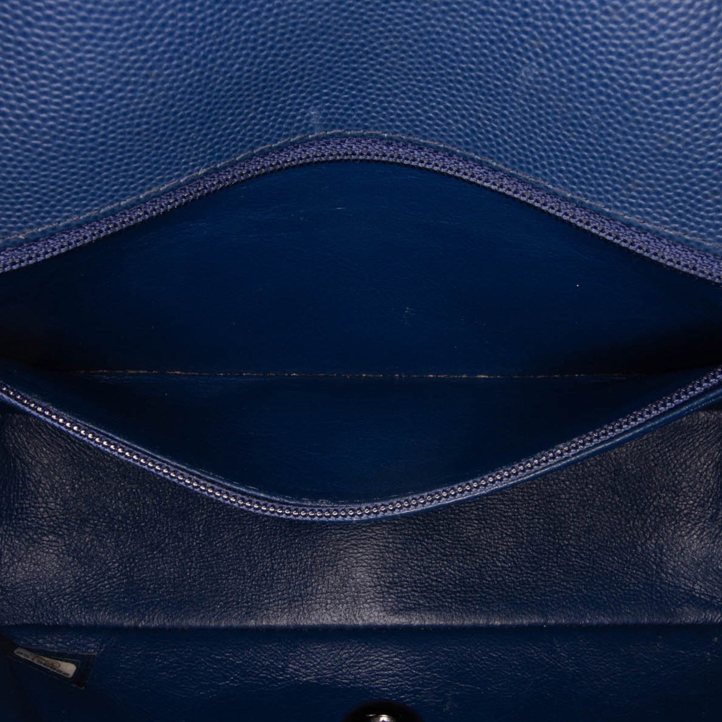 Blue Chanel Mini Rectangular Classic Caviar Single Flap Crossbody Bag
