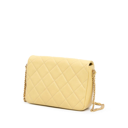 Chanel Sac Small Quilted Caviar Chain Melody Flap