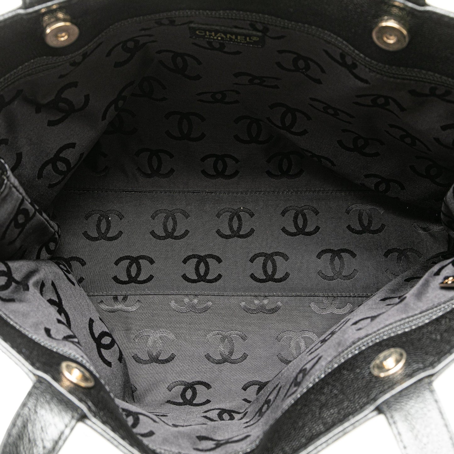 Black Chanel CC Caviar Tote