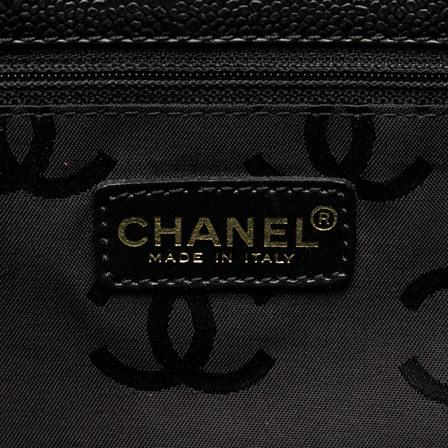 Black Chanel CC Caviar Tote