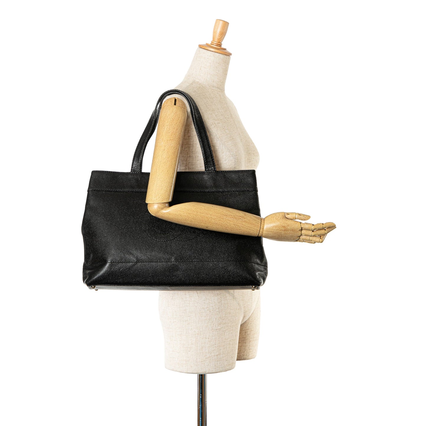 Black Chanel CC Caviar Tote