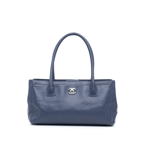 Blue Chanel Small Calfskin Executive Cerf Tote
