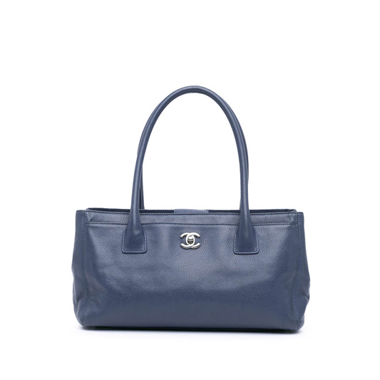Blue Chanel Small Calfskin Executive Cerf Tote