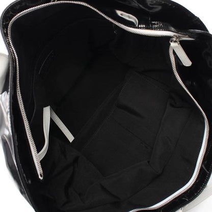 Black Chanel Coated Canvas La Pausa Bay Shopping Satchel