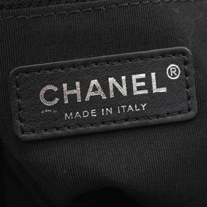 Black Chanel Coated Canvas La Pausa Bay Shopping Satchel
