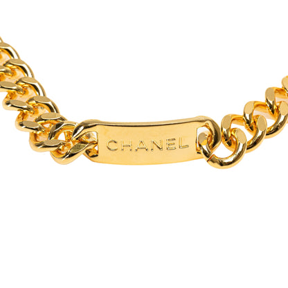 Gold Chanel Gold Plated Medallion Chain Belt