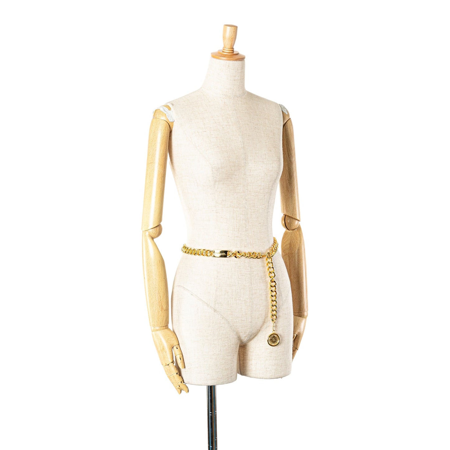 Gold Chanel Gold Plated Medallion Chain Belt