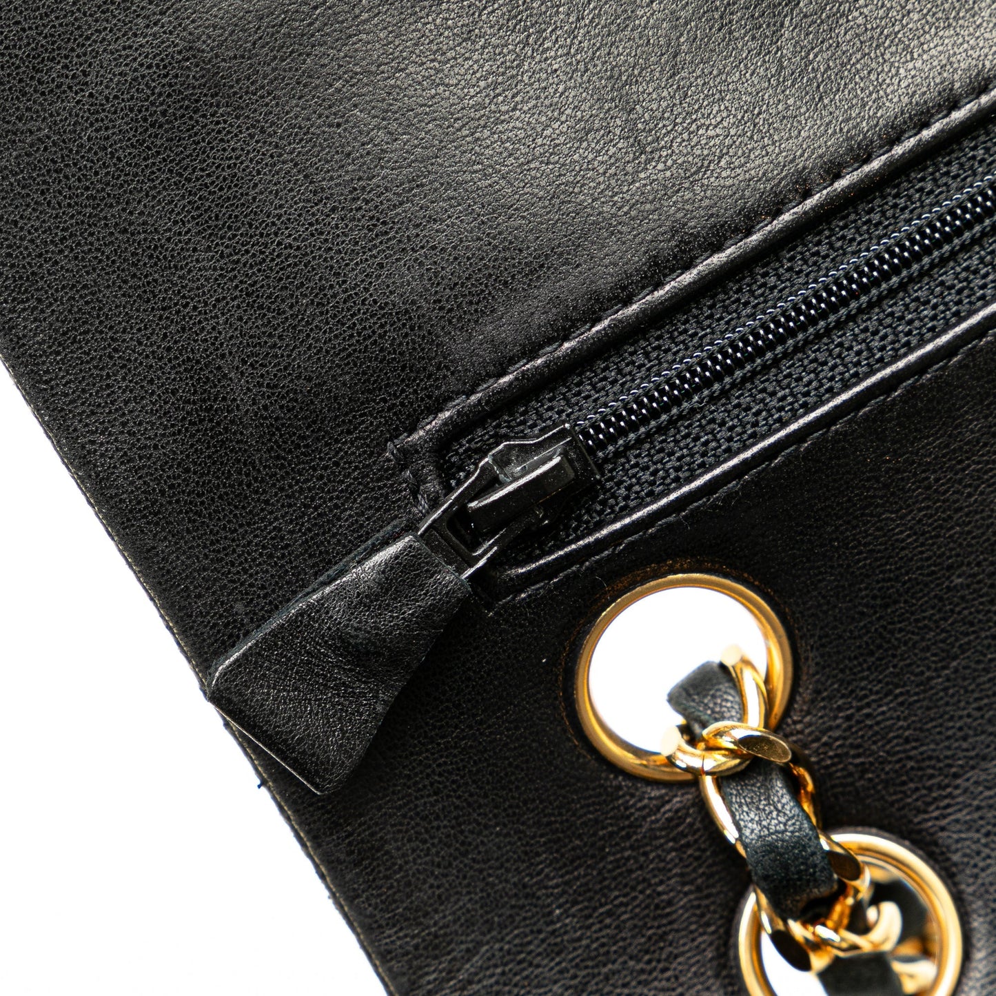 Black Chanel Small Classic Lambskin Double Flap Shoulder Bag